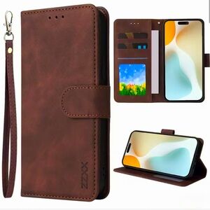 New IPhone 16 pro Vegan Leather Wallet Phone Case